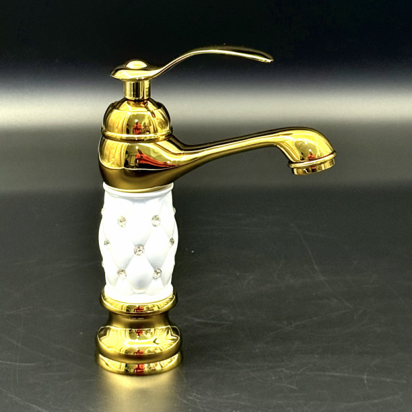 Луксозен ретро смесител BAROQUE  LN-1435 GOLD за кухня и баня,  самостоящ, смесителна батерия