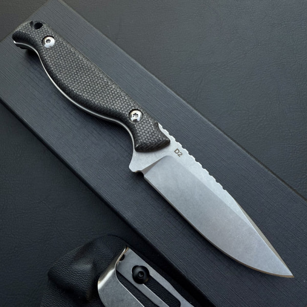 Испански ултра нож El TORERO COMPACTO J2, стомана D2, тактическа кания KYDEX с клипс за колан
