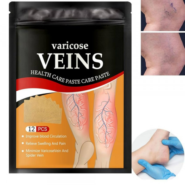Американски билкови пластири за разширени вени Varicose Veins Patch- 12 бр. Действат 24 часа!