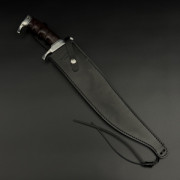 Огромен SPARTAN BOWIE нож GIL HIBBEN, 65th Anniversary, стомана 5Cr15, дръжка полимер и кожена кания