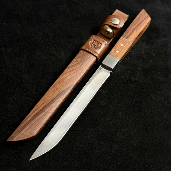 Японски работен нож Yama-gatana, за широка употреба, инструментална стомана M390 Böhler,  кания палисандър