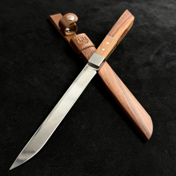 Японски работен нож Yama-gatana, за широка употреба, инструментална стомана M390 Böhler,  кания палисандър