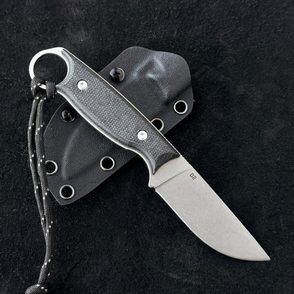 Тактически немски нож Der HUNT 466 Tactical Compact D2, фултанг с пръстен, стомана D2, тактическа кания KYDEXс клипс