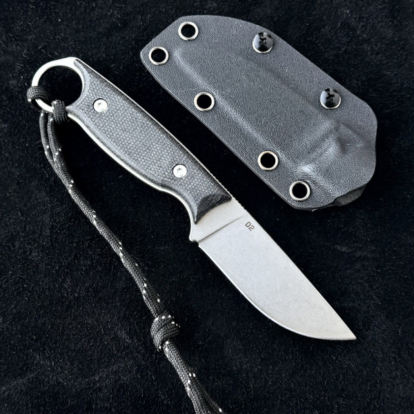 Тактически немски нож Der HUNT 466 Tactical Compact D2, фултанг с пръстен, стомана D2, тактическа кания KYDEXс клипс