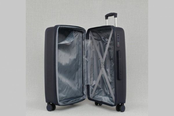 Комплект авио куфари 3 броя спинъри от най-висок клас полипропилен 16",20",24" - GREY - 1033