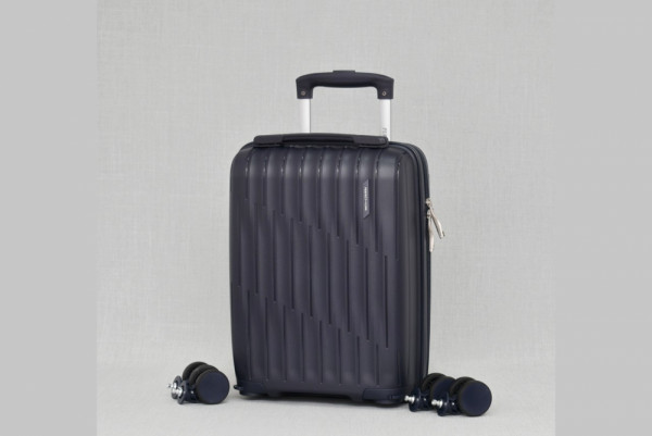 Комплект авио куфари 3 броя спинъри от най-висок клас полипропилен 16",20",24" - DARK BLUE - 1033