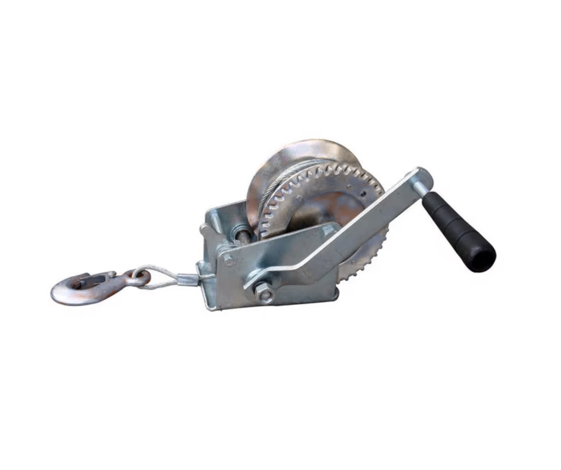 Ръчна лебедка със стоманено въже и автоматична спирачка - 700 кг, 10 метра