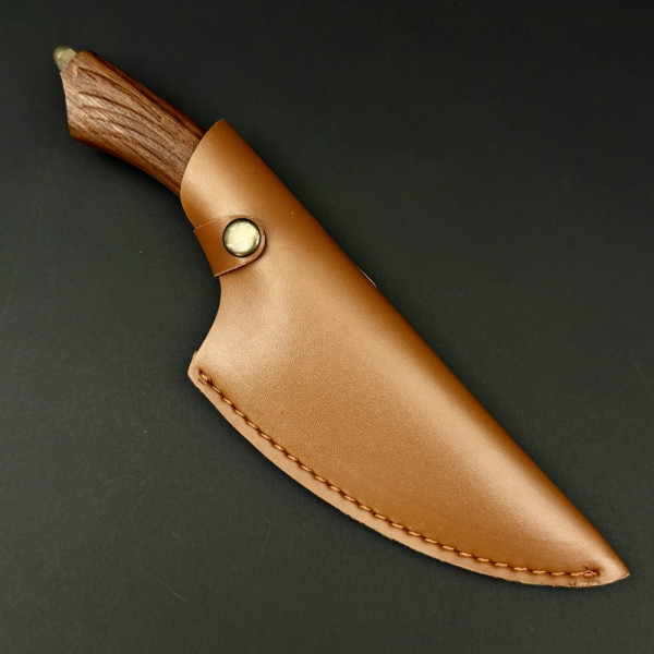 Универсален кухненски нож Sakura Gyuto DRAGON,  за зеленчуци, месо, риба, стомана 5Cr13Mov, дръжка розово дърво и месингов DRAGON гард