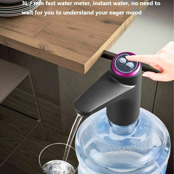 Мощна помпа за туби и галони до 19 литра, нов стилен черен дизайн - XYJ-929 - черно