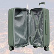 Комплект авио куфари 3 броя спинъри от най-висок клас полипропилен 16",20",24" - GREEN - 1033