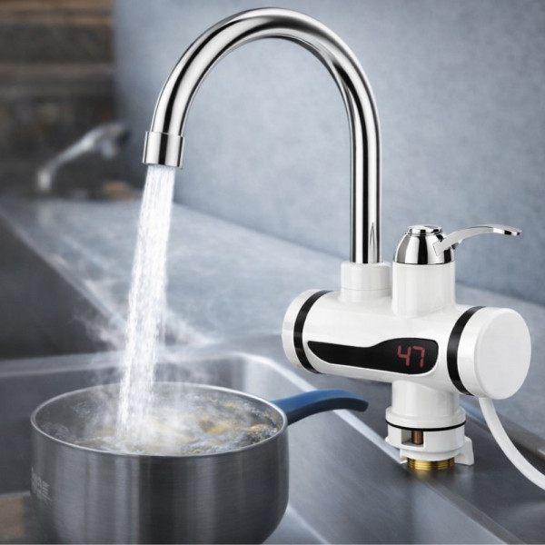 ⚡ Мощен проточен електрически бойлер  BEAST II 3000W – СТОЯЩ МОНТАЖ! - RY-008 - V-126 - с ТВЪРД чучур