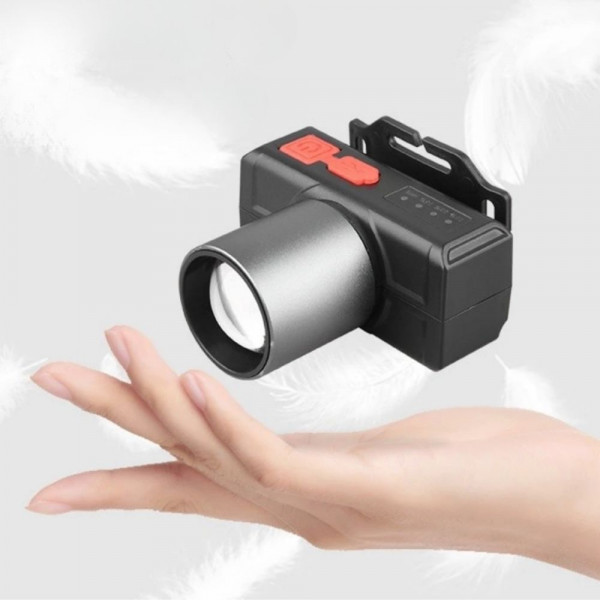 LED челник с телескопичен фокус, 3 режима на осветяване, 60-градсово рамо на наклон и до 8 часа работа-JS-929