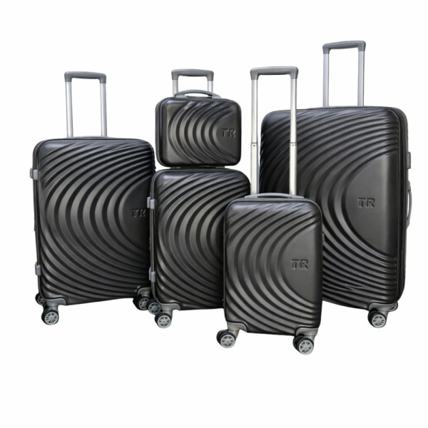 Висок клас авио спинъри ТR GRAPHITE ABS- 5 броя, разширяващи се, четири въртящи колелца,заключване с цифров шифър, всички екстри, куфари