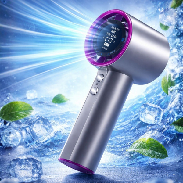 🌬 Джобен Турбо Вентилатор с дигитален дисплей TURBO 1001 – 100 скорости, 15000 RPM и до 12 часа работа - GS-9