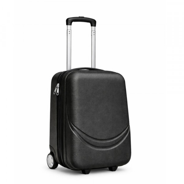 Твърд ABS АВИО куфар за ръчен багаж TRANSIT BLACK 42/32/16 см