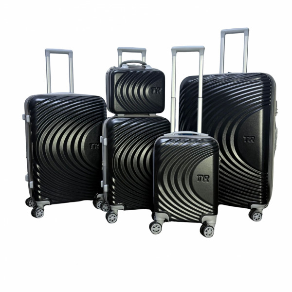 Висок клас авио спинъри ТR BLACK ABS- 5 броя, разширяващи се, четири въртящи колелца,заключване с цифров шифър, всички екстри, куфари