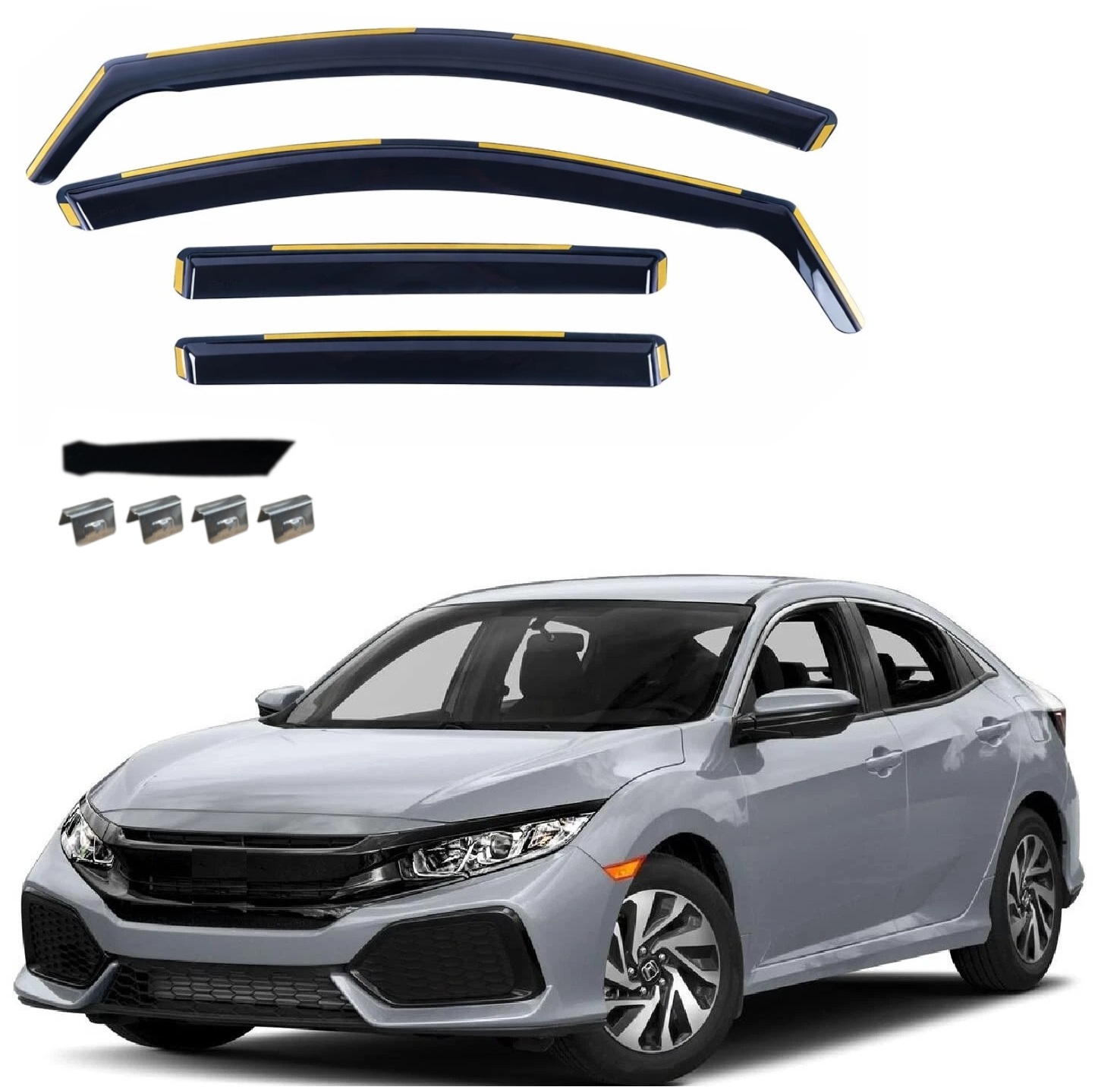 Комплект от 4бр. ветробрани за HONDA CIVIC X Hatchback / Type-R FK8 2016-2022