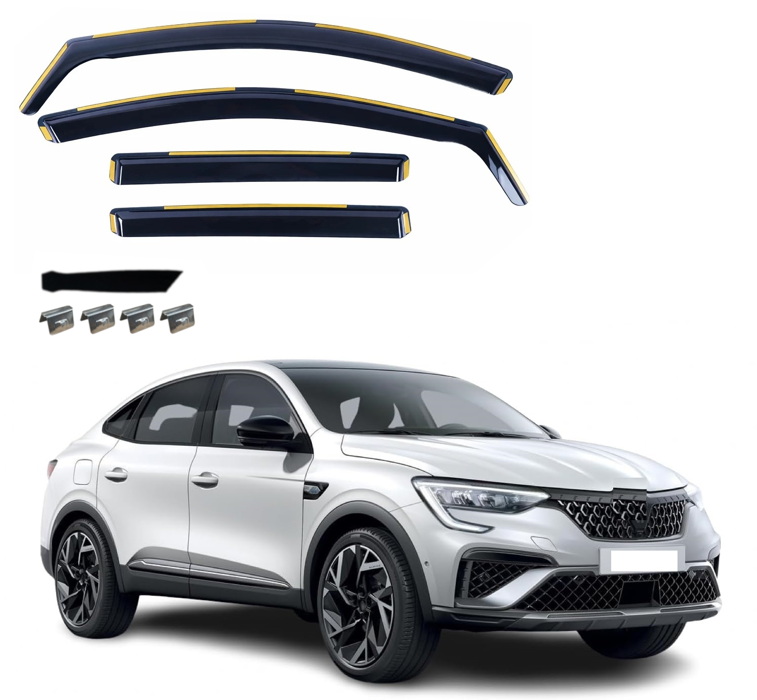 Комплект от 4бр. ветробрани за Renault Arkana Facelift 2023 г. +