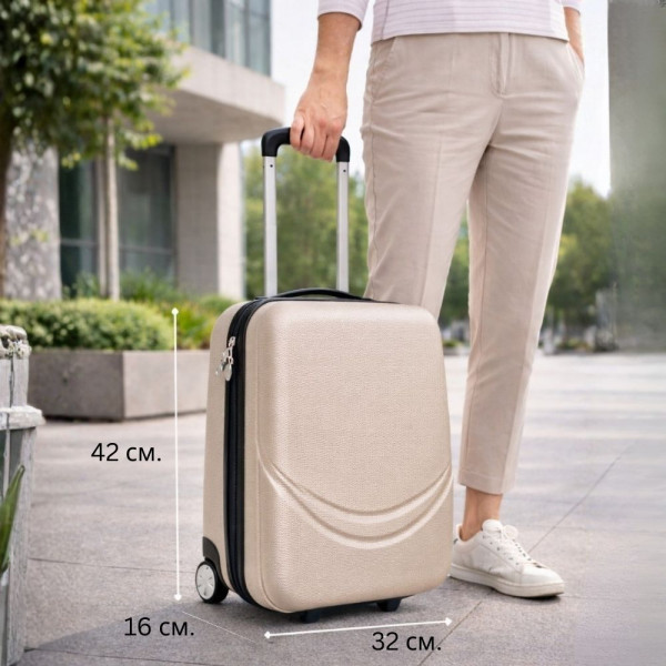 Пластмасов ТОП АВИО куфар за ръчен багаж TRANSIT GOLD   42/32/16 см