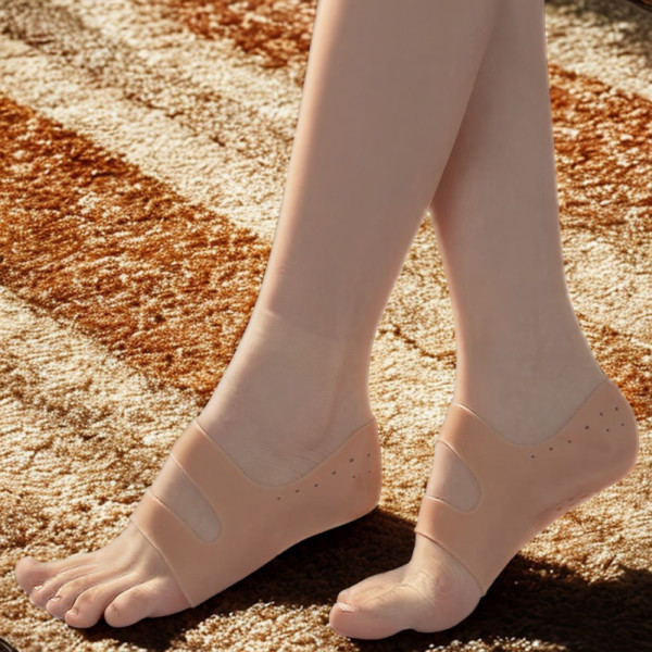 Гел подложки за пета SEBS – намаляване на натиска и умората в краката, подходящи за всички видове обувки, телесен цвят