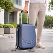 Пластмасов ТОП АВИО куфар за ръчен багаж TRANSIT DARK BLUE  42/32/16 см