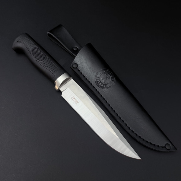 Ловен нож КИЗЛЯР Енисей-1 SILVER, стомана АUS-8, кожена кания, Kizlyar e подходящ за туризъм и работа