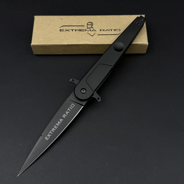 Полуавтоматичен сгъваем тактически нож EXTREMA RATIO BD4 CINTRACTOR Black, немска супер стомана BÖHLER N60, подаръчна кутия