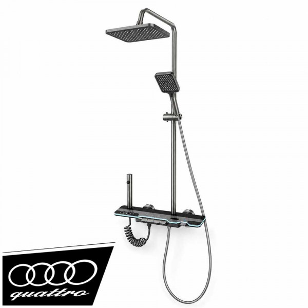 Интелигентна душ система QUATTRO SMART от бъдещето - с LED подсветка и дигитален дисплей. Пълен комплект