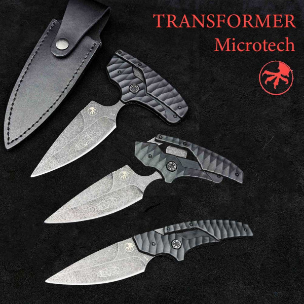 Радък модел тактически нож Microtech Transform, стомана BÖHLER М390, многокомпонентна дръжка
