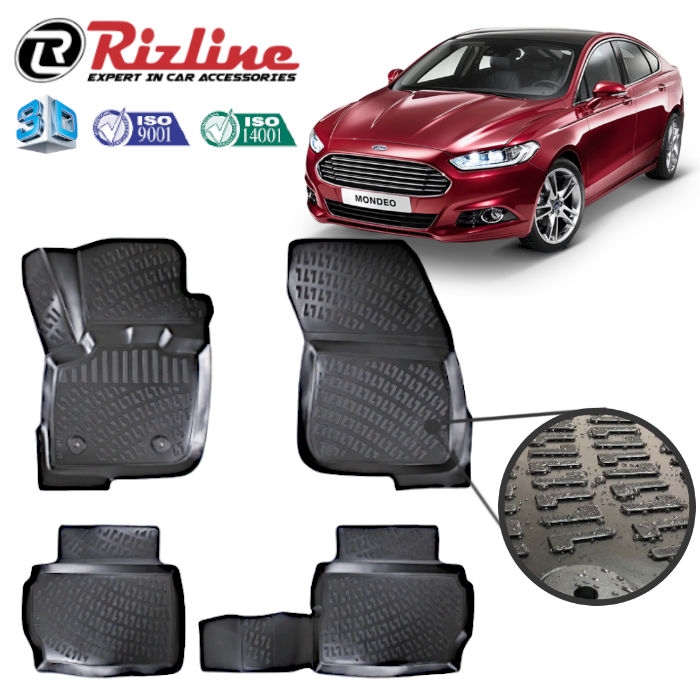 Гумени стелки RizLine съвместими с Ford Mondeo 2014-