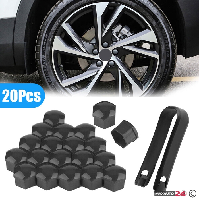 Капачки за болтове на джантите PA25-17“ 20 БР/К-Т - ЧЕРНО