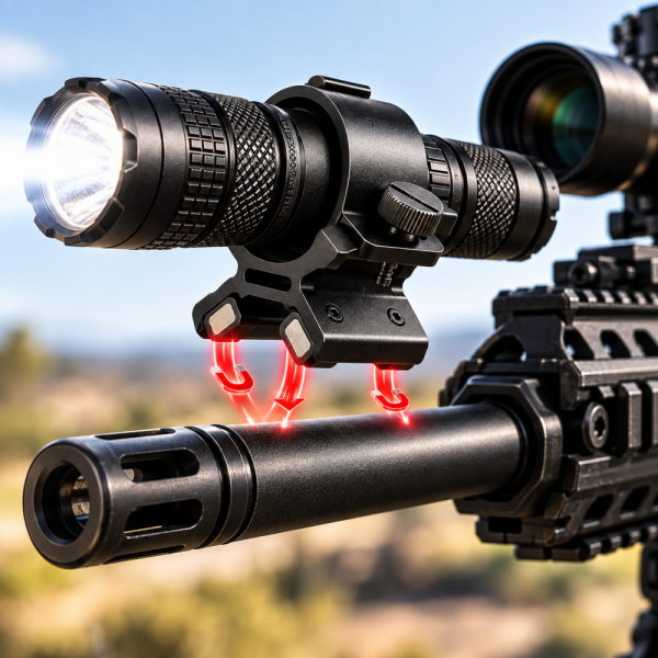 Mag CLIP FIRE 30-2 MAG, магнитен монтаж за фенер към огнестрелно оръжие- до Ф30 мм с два магнита