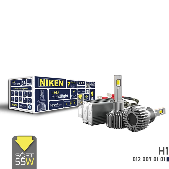 Лед крушки за кола - Niken H1 NOVA SOFT - 2бр/к-т - 12/24V